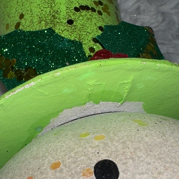 Festive Snowman Ornament Mistletoe Hat Polka Dot Bow Oversized Decor Pier One - Picture 10 of 15